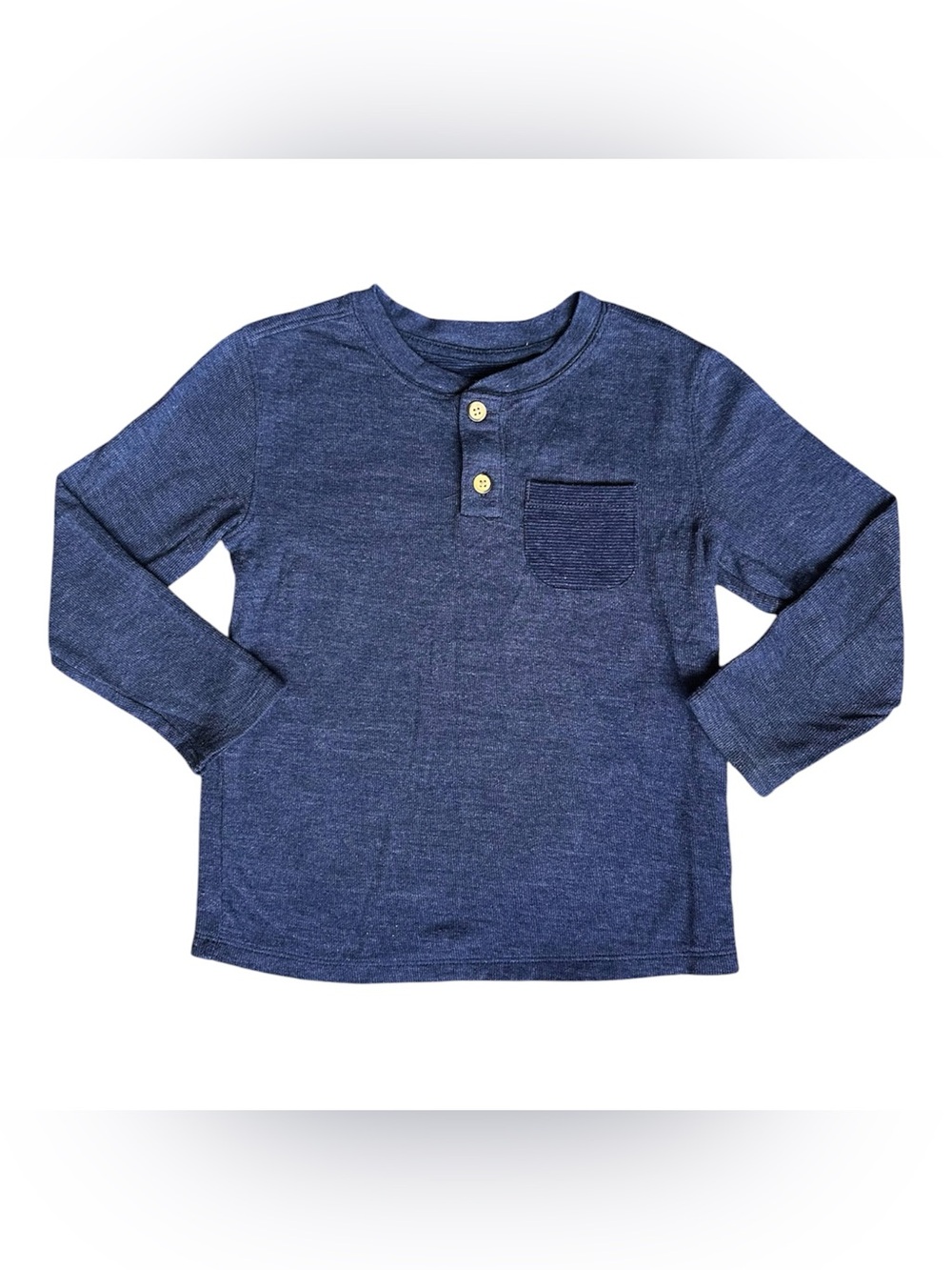 Cat & Jack 5T Boys Blue soft Henley long sleeve shirt